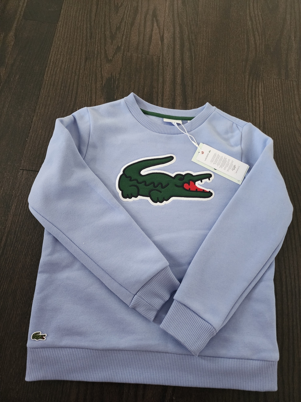 Lacoste Kids Light Blue Croc Logo Sweatshirt